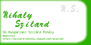 mihaly szilard business card